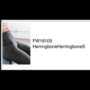 Black herringbone DYI tights. NWT
